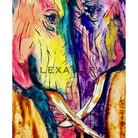 Elephant Love Print Original Painting