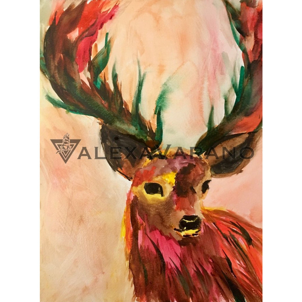 Humble Deer Print Original Painting