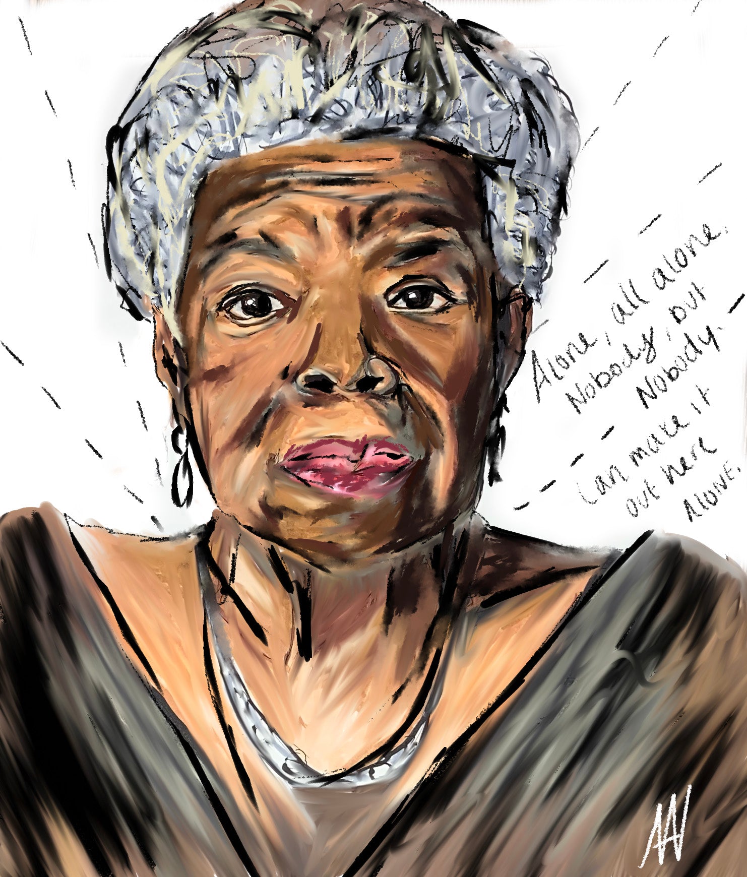 Learn How to Draw Maya Angelou from Xavier Riddle and the Secret Museum  (Xavier Riddle and the Secret Museum) Step by Step : Drawing Tutorials