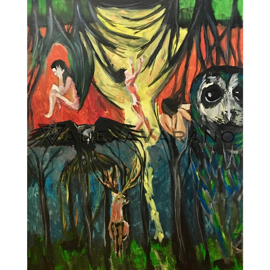 Rabbit Hole Print Original Painting