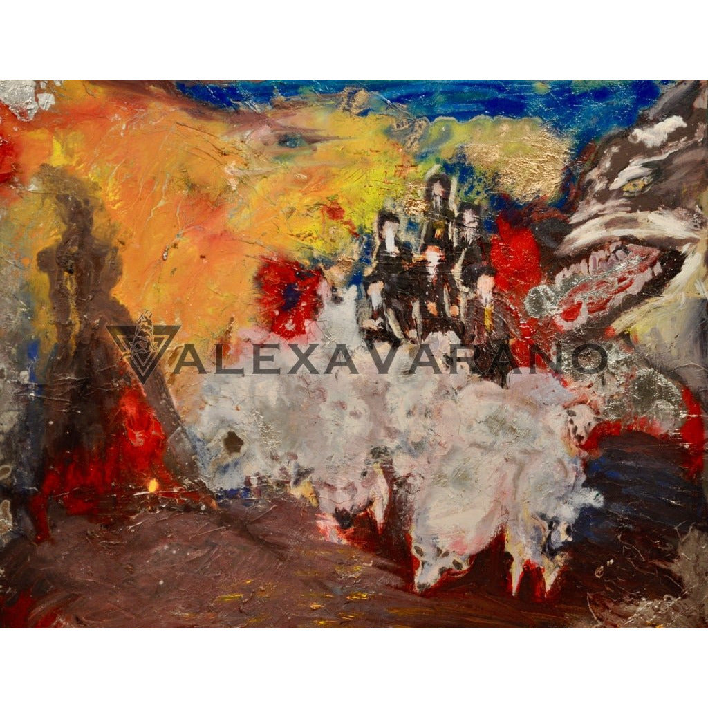 Sheeple Print Original Painting